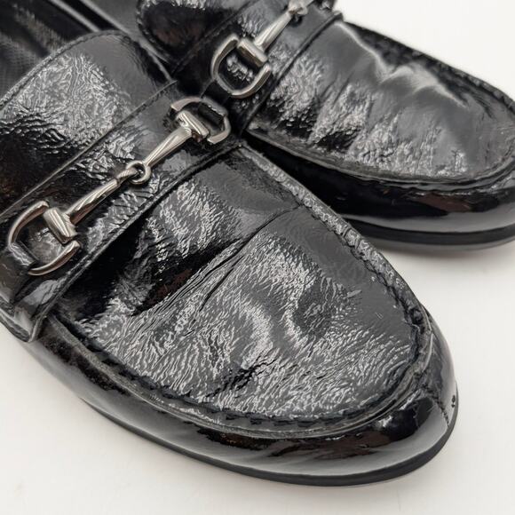 Munro Gryffin Bit Loafer Shoes Moc Toe Women's Leather Black Size US11M EU41.5 - Picture 13 of 15